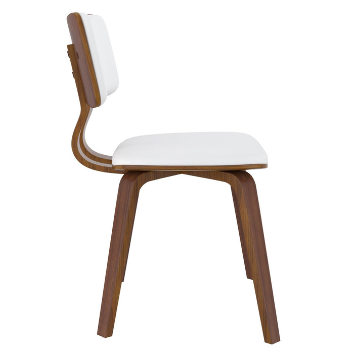 Worldwide Home Furnishings Zuni-Side Chair Pu-White Side Chair, Faux Leather 202-581PUWT