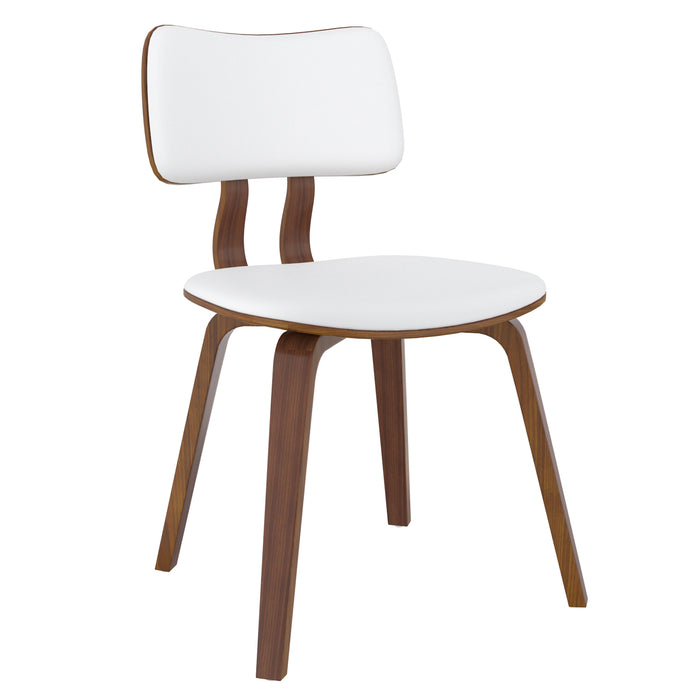 Worldwide Home Furnishings Zuni-Side Chair Pu-White Side Chair, Faux Leather 202-581PUWT