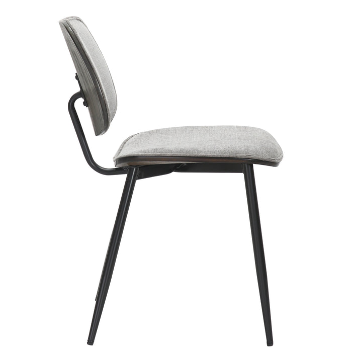 Worldwide Home Furnishings Capri-Side Chair-Light Grey Side Chair, Set Of 2 202-591LGY