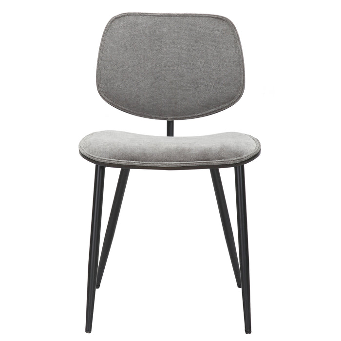 Worldwide Home Furnishings Capri-Side Chair-Light Grey Side Chair, Set Of 2 202-591LGY