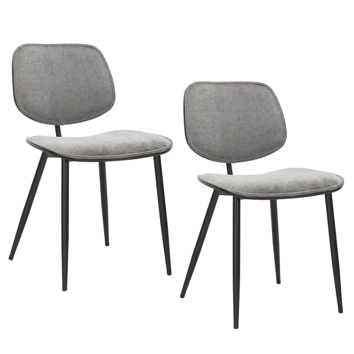 Worldwide Home Furnishings Capri-Side Chair-Light Grey Side Chair, Set Of 2 202-591LGY