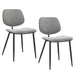 Worldwide Home Furnishings Capri-Side Chair-Light Grey Side Chair, Set Of 2 202-591LGY