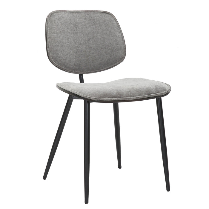 Worldwide Home Furnishings Capri-Side Chair-Light Grey Side Chair, Set Of 2 202-591LGY