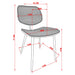 Worldwide Home Furnishings Capri-Side Chair-Light Grey Side Chair, Set Of 2 202-591LGY