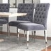 Worldwide Home Furnishings Azul-Side Chair-Grey/Silver Leg Side Chair, Set Of 2 202-600GY_CH