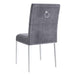 Worldwide Home Furnishings Azul-Side Chair-Grey/Silver Leg Side Chair, Set Of 2 202-600GY_CH