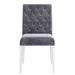 Worldwide Home Furnishings Azul-Side Chair-Grey/Silver Leg Side Chair, Set Of 2 202-600GY_CH