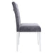 Worldwide Home Furnishings Azul-Side Chair-Grey/Silver Leg Side Chair, Set Of 2 202-600GY_CH