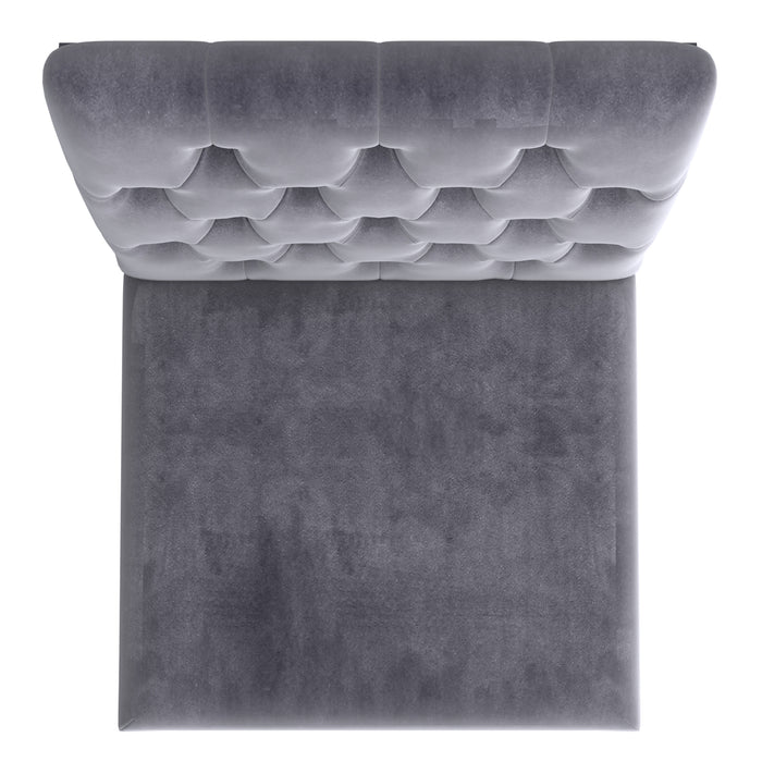 Worldwide Home Furnishings Azul-Side Chair-Grey/Silver Leg Side Chair, Set Of 2 202-600GY_CH