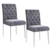 Worldwide Home Furnishings Azul-Side Chair-Grey/Silver Leg Side Chair, Set Of 2 202-600GY_CH