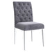 Worldwide Home Furnishings Azul-Side Chair-Grey/Silver Leg Side Chair, Set Of 2 202-600GY_CH