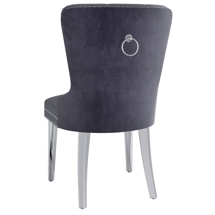 Worldwide Home Furnishings Hollis-Side Chair-Grey Side Chair, Set Of 2 202-614GRY