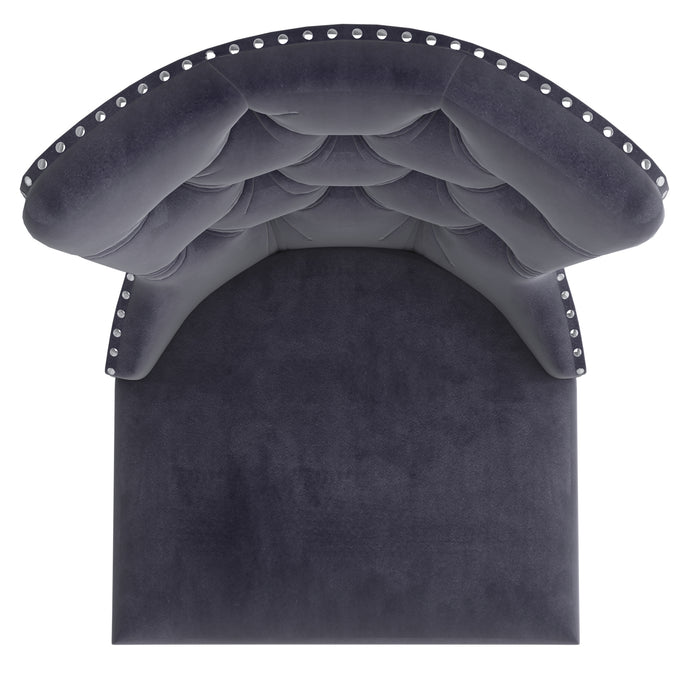 Worldwide Home Furnishings Hollis-Side Chair-Grey Side Chair, Set Of 2 202-614GRY