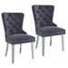 Worldwide Home Furnishings Hollis-Side Chair-Grey Side Chair, Set Of 2 202-614GRY