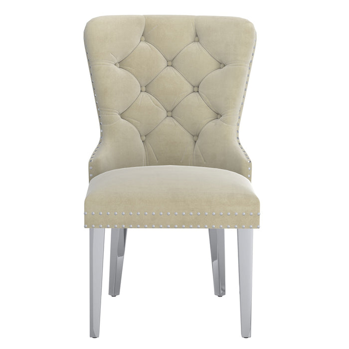 Worldwide Home Furnishings Hollis-Side Chair-Ivory Side Chair, Set Of 2 202-614IV