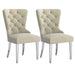 Worldwide Home Furnishings Hollis-Side Chair-Ivory Side Chair, Set Of 2 202-614IV