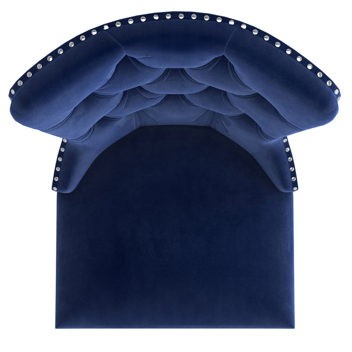 Worldwide Home Furnishings Hollis-Side Chair-Navy Side Chair, Set Of 2 202-614NAV