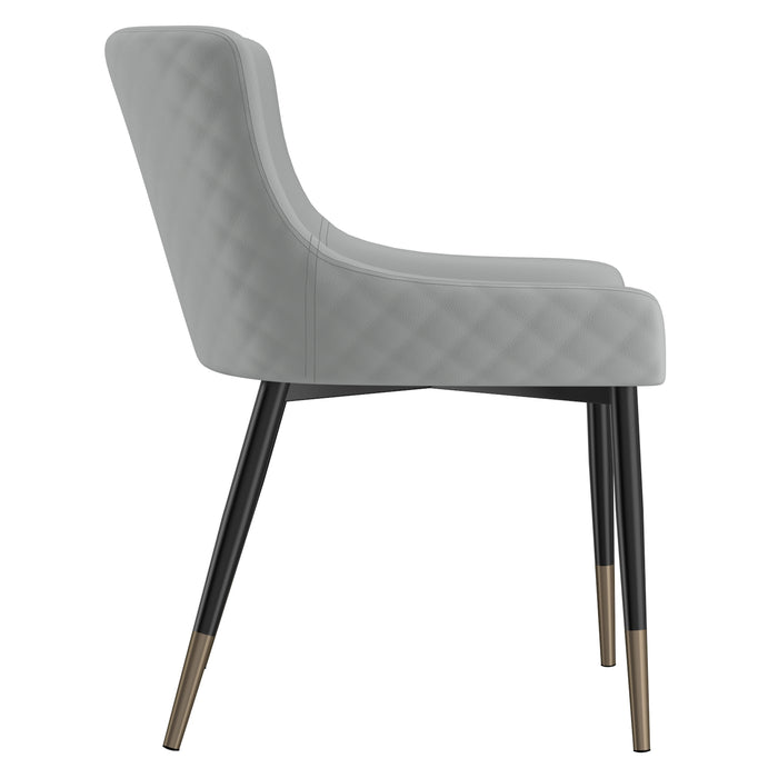 Worldwide Home Furnishings Xander-Side Chair-Light Grey Side Chair, Set Of 2 202-620LG