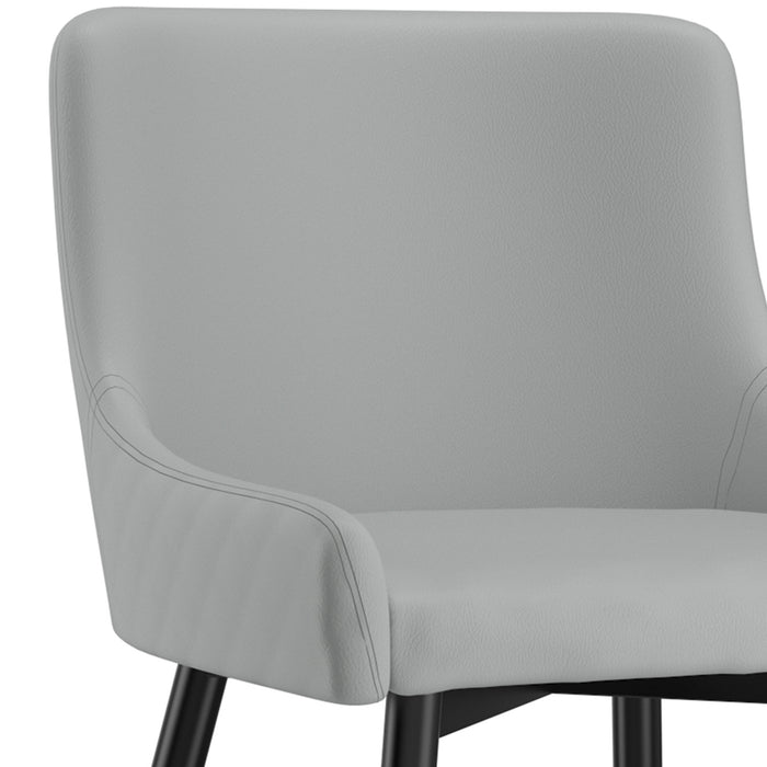 Worldwide Home Furnishings Xander-Side Chair-Light Grey Side Chair, Set Of 2 202-620LG