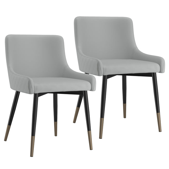 Worldwide Home Furnishings Xander-Side Chair-Light Grey Side Chair, Set Of 2 202-620LG
