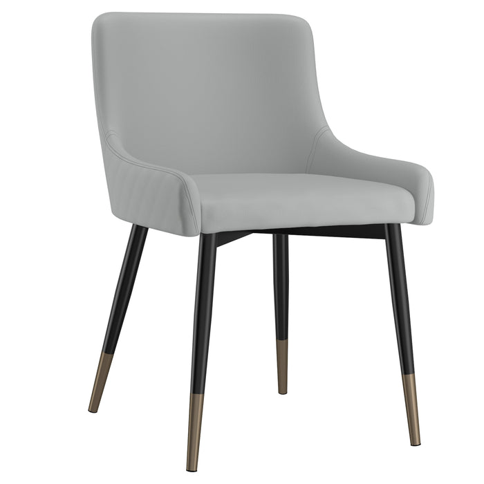 Worldwide Home Furnishings Xander-Side Chair-Light Grey Side Chair, Set Of 2 202-620LG