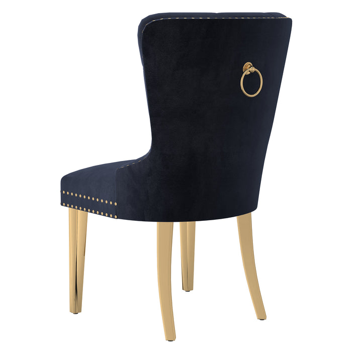 Worldwide Home Furnishings Mizal-Side Chair-Black Side Chair, Set Of 2 202-629BLK