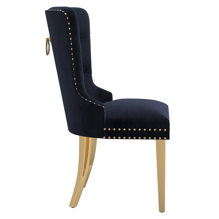 Worldwide Home Furnishings Mizal-Side Chair-Black Side Chair, Set Of 2 202-629BLK