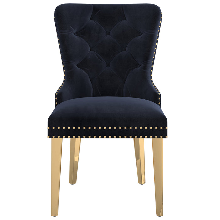 Worldwide Home Furnishings Mizal-Side Chair-Black Side Chair, Set Of 2 202-629BLK