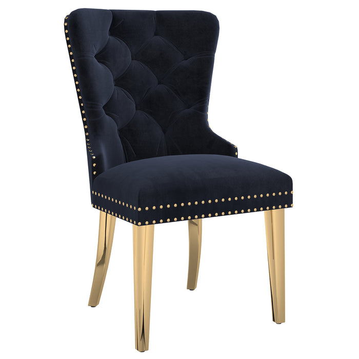 Worldwide Home Furnishings Mizal-Side Chair-Black Side Chair, Set Of 2 202-629BLK
