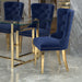 Worldwide Home Furnishings Mizal-Side Chair-Navy Side Chair, Set Of 2 202-629NAV