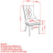 Worldwide Home Furnishings Mizal-Side Chair-Navy Side Chair, Set Of 2 202-629NAV