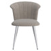 Worldwide Home Furnishings Orchid-Side Chair-Grey/Silver Side Chair, Set Of 2 202-651GY_CH