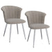 Worldwide Home Furnishings Orchid-Side Chair-Grey/Silver Side Chair, Set Of 2 202-651GY_CH