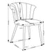 Worldwide Home Furnishings Orchid-Side Chair-Grey/Silver Side Chair, Set Of 2 202-651GY_CH