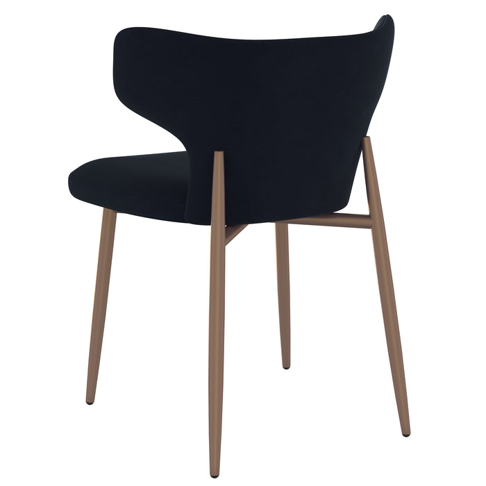 Worldwide Home Furnishings Akira-Side Chair-Black Side Chair, Set Of 2 202-673BLK