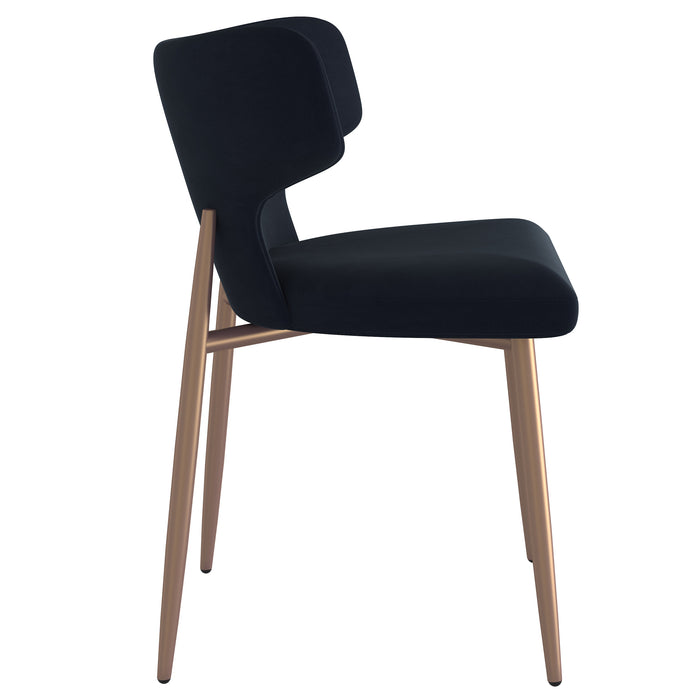 Worldwide Home Furnishings Akira-Side Chair-Black Side Chair, Set Of 2 202-673BLK