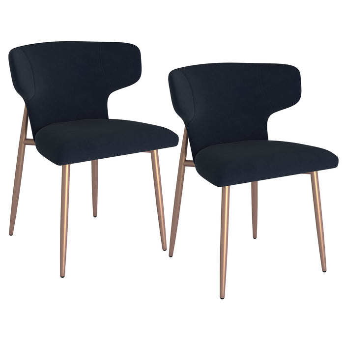 Worldwide Home Furnishings Akira-Side Chair-Black Side Chair, Set Of 2 202-673BLK