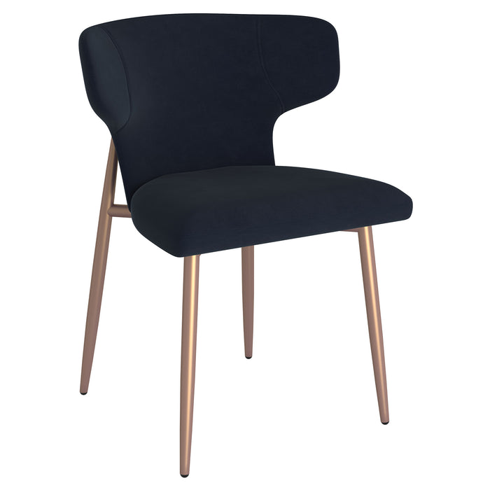 Worldwide Home Furnishings Akira-Side Chair-Black Side Chair, Set Of 2 202-673BLK