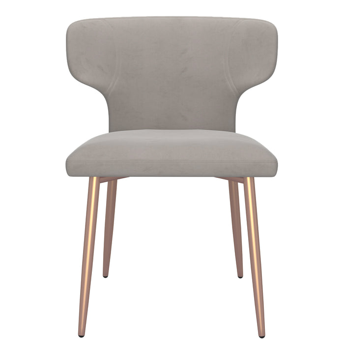 Worldwide Home Furnishings Akira-Side Chair-Grey Side Chair, Set Of 2 202-673GRY