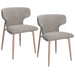 Worldwide Home Furnishings Akira-Side Chair-Grey Side Chair, Set Of 2 202-673GRY