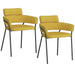 Worldwide Home Furnishings Axel-Side Chair-Mustard Side Chair, Set Of 2 202-674MUS