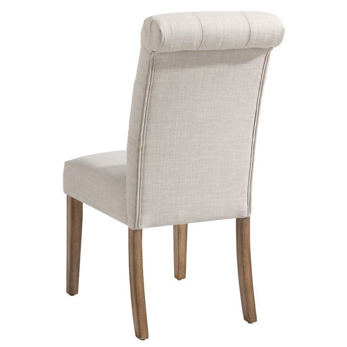 Worldwide Home Furnishings Melia-Side Chair-Beige Side Chair, Set Of 2 202-968BG