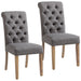 Worldwide Home Furnishings Melia-Side Chair-Grey Side Chair, Set Of 2 202-968GY