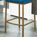 Worldwide Home Furnishings Diego-26" Counter Stool-Blue/Aged Gold 26" Counter Stool, Set Of 2 203-101BLU/GL