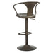 Worldwide Home Furnishings Astra-Adjustable Stool-Gunmetal Adjustable Air-Lift Stool 203-116