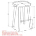 Worldwide Home Furnishings Tahoe-26" Counter Stool-Natural 26" Counter Stool 203-328NAT