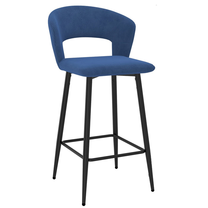 Worldwide Home Furnishings Camille-26'' Counter Stool-Blue 26" Counter Stool, Set Of 2 203-532BLU