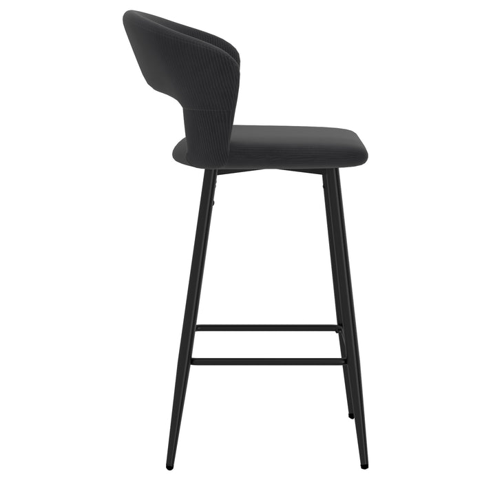 Worldwide Home Furnishings Camille-26'' Counter Stool-Charcoal 26" Counter Stool, Set Of 2 203-532CH