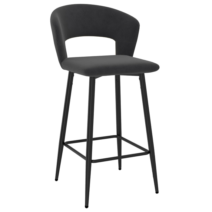 Worldwide Home Furnishings Camille-26'' Counter Stool-Charcoal 26" Counter Stool, Set Of 2 203-532CH