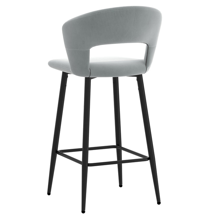 Worldwide Home Furnishings Camille-26'' Counter Stool-Light Grey 26" Counter Stool, Set Of 2 203-532LGY